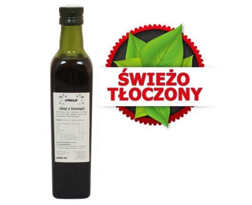 Olej konopny 1l -tłoczony na zimno - jedzpij