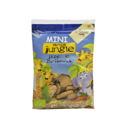 Herbatniki pszenne bio Mini Jungle 100g Ania