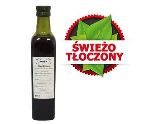 Olej lniany 500ml -tłoczony na zimno- jedzpij