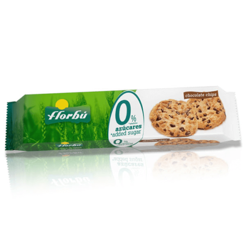 Ciastka z kawałkami czekolady bez dodatku cukru 120g Florbu