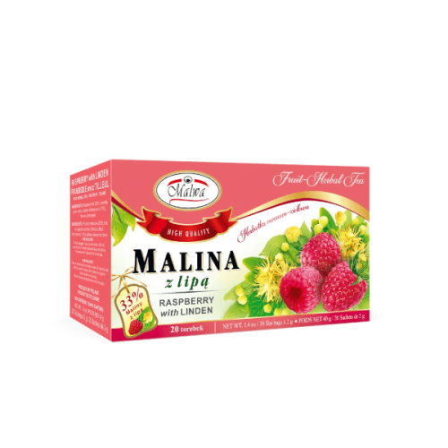 Herbatka owocowa-ziołowa Malina z lipą  40g (20x2g) Malwa