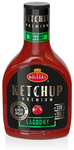 Ketchup łagodny premium 465g Roleski