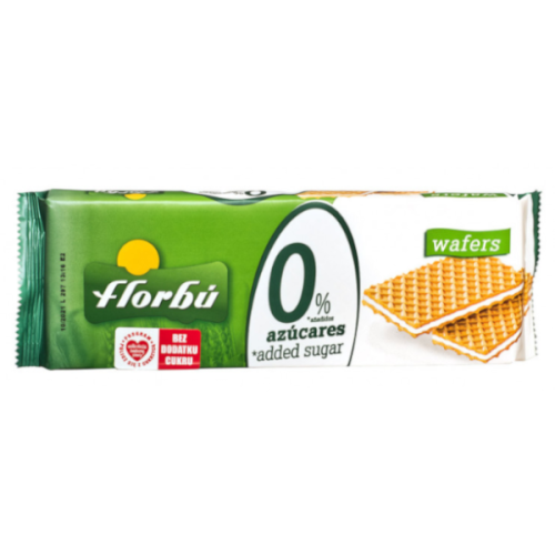 Wafelki nadziewane o smaku śmietankowym bez dodatku cukru 150g Florbu